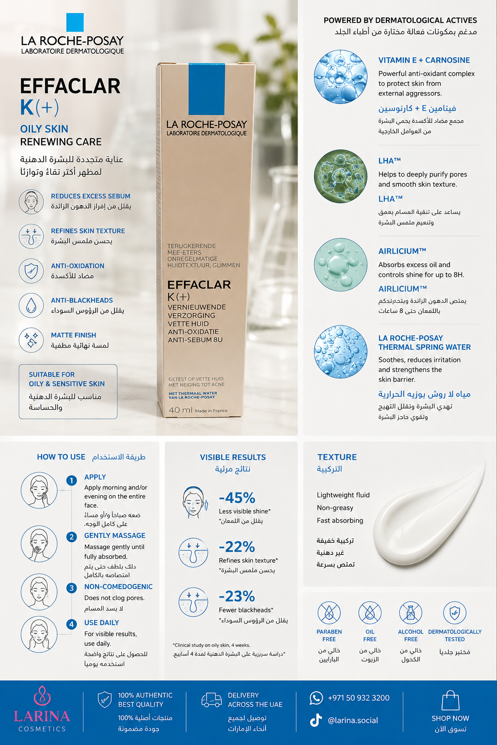 La Roche-Posay Effaclar K(+) Renewing Care 40ml