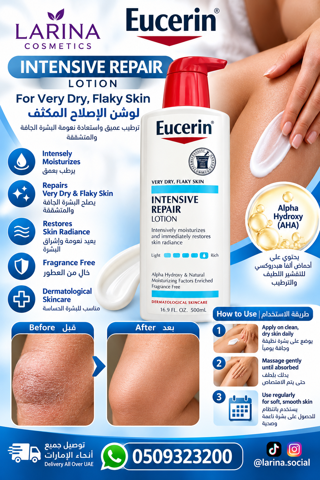 Eucerin Intensive Repair Lotion 500ml
